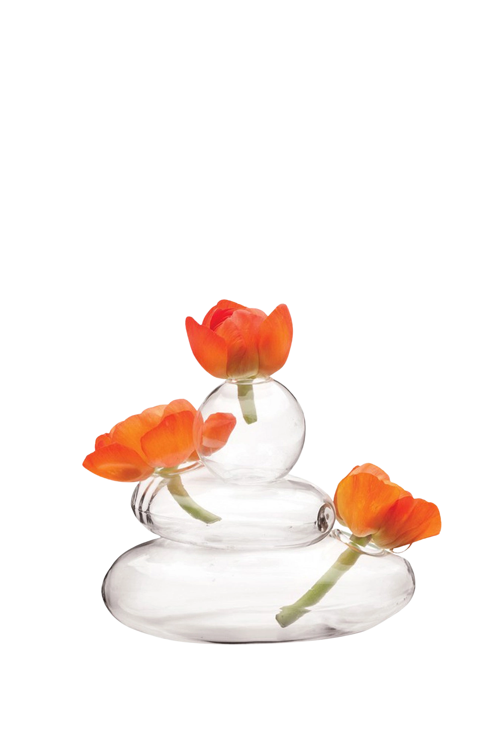 Clea Glass Modern Flower vase - Rockpile - handmade by Chive Studio Toronto