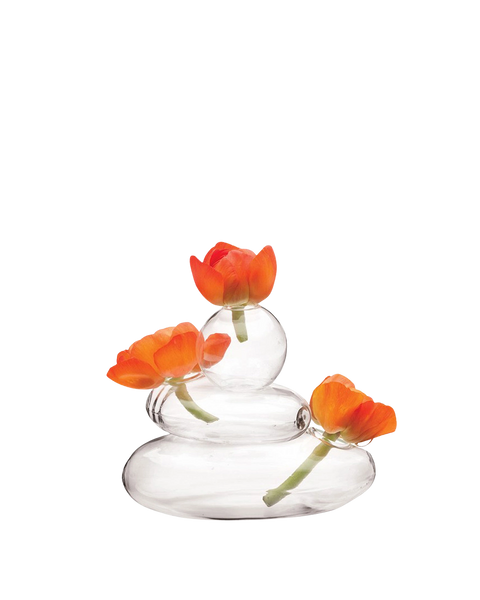 Rockpile Vase - Stacked Stone Glass Vase | Chive