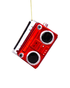 Red Boombox ornament, product photo