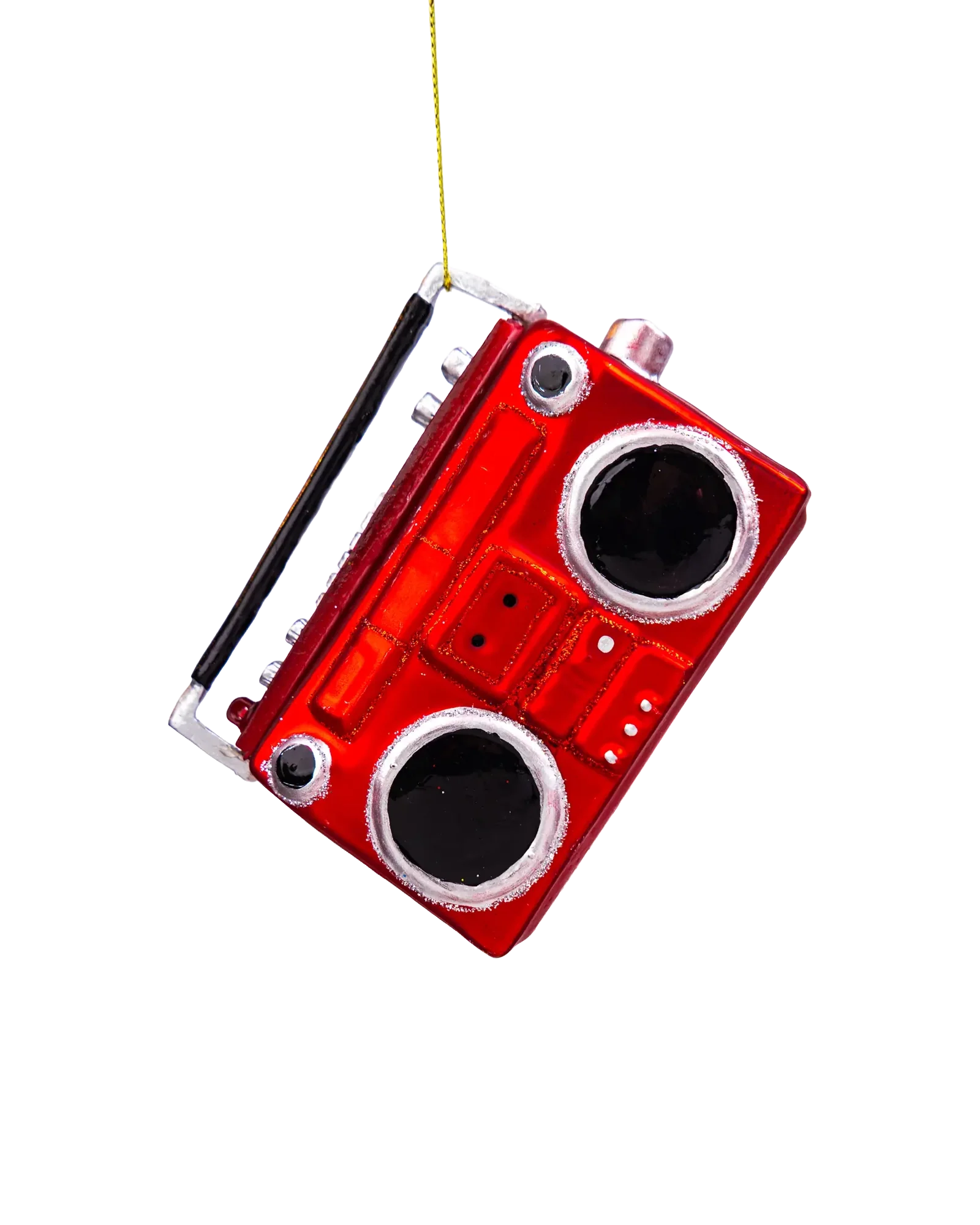Red Boombox ornament, product photo