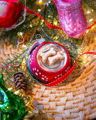 Dog Bowl ornament styled on a decorated Christmas tree