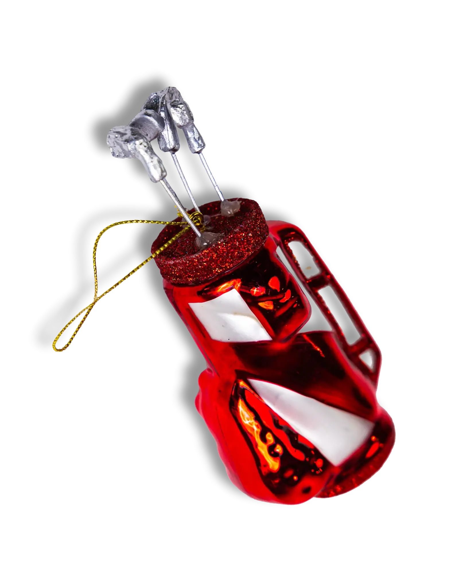 Golf clubs ornament, alternate view