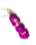 Purple Poodle ornament, alternate view