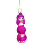 Purple Poodle ornament, product photo