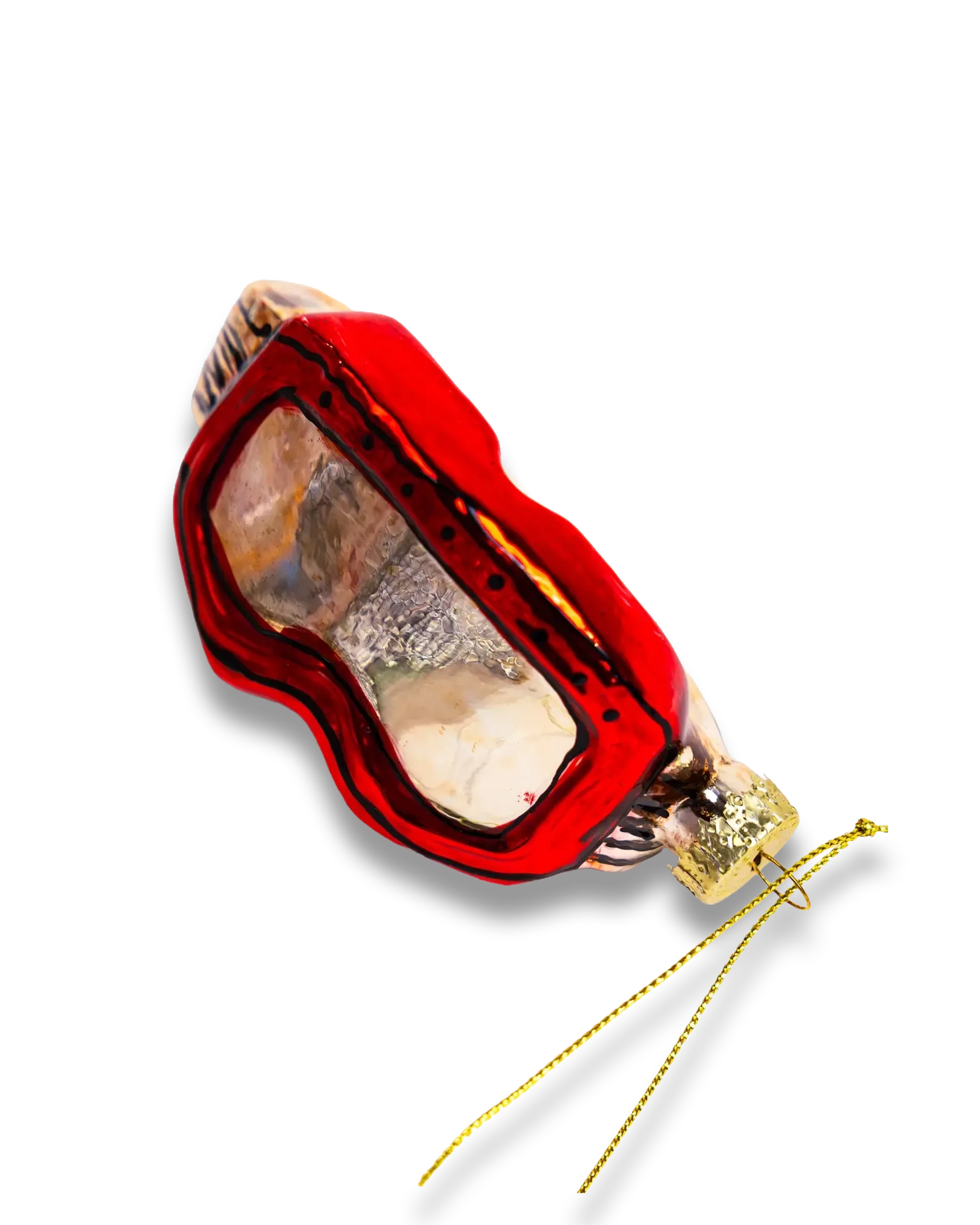 Ski goggles ornament, alternate view