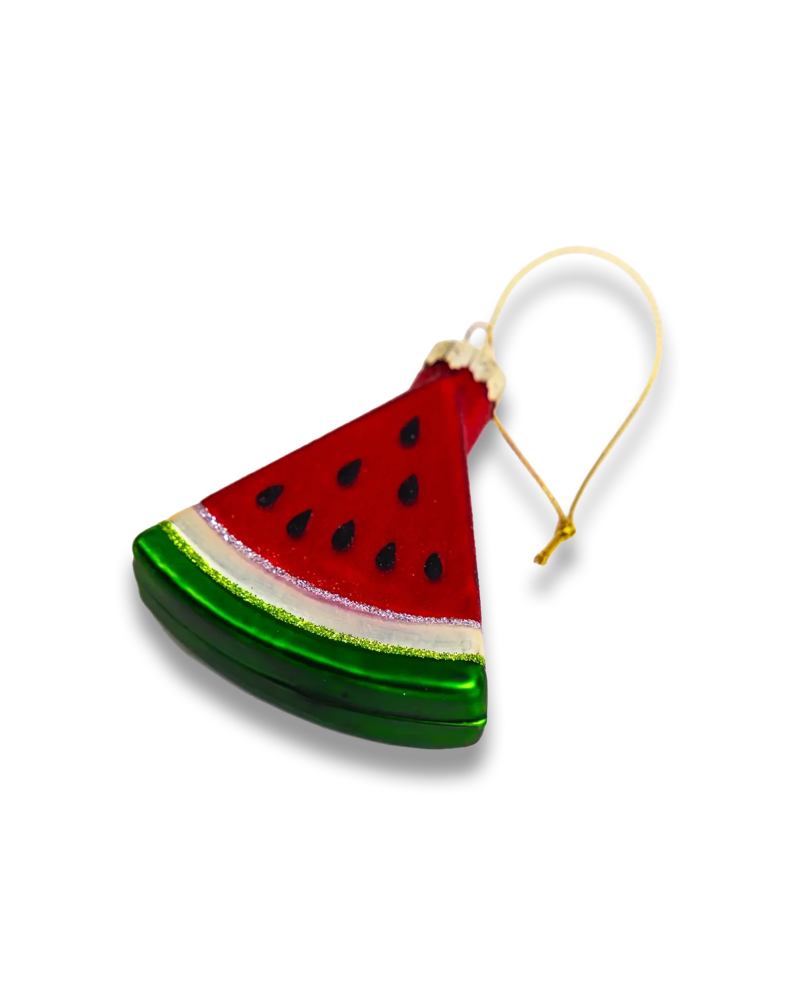 Triangular Watermelon ornament, alternate view