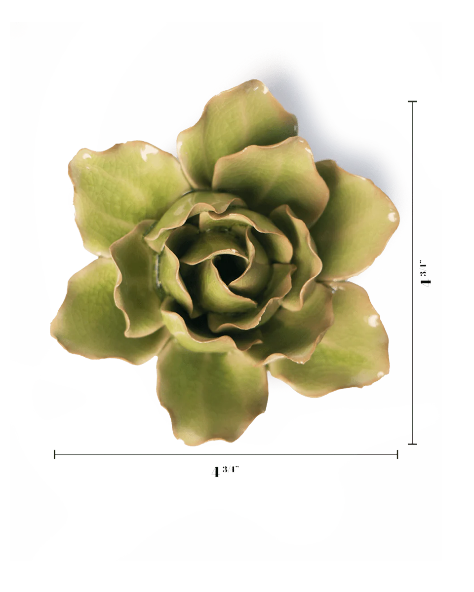 Peridot Stargazer Lily ceramic wall flower — English Garden Collection — handmade by Chive Studio Toronto