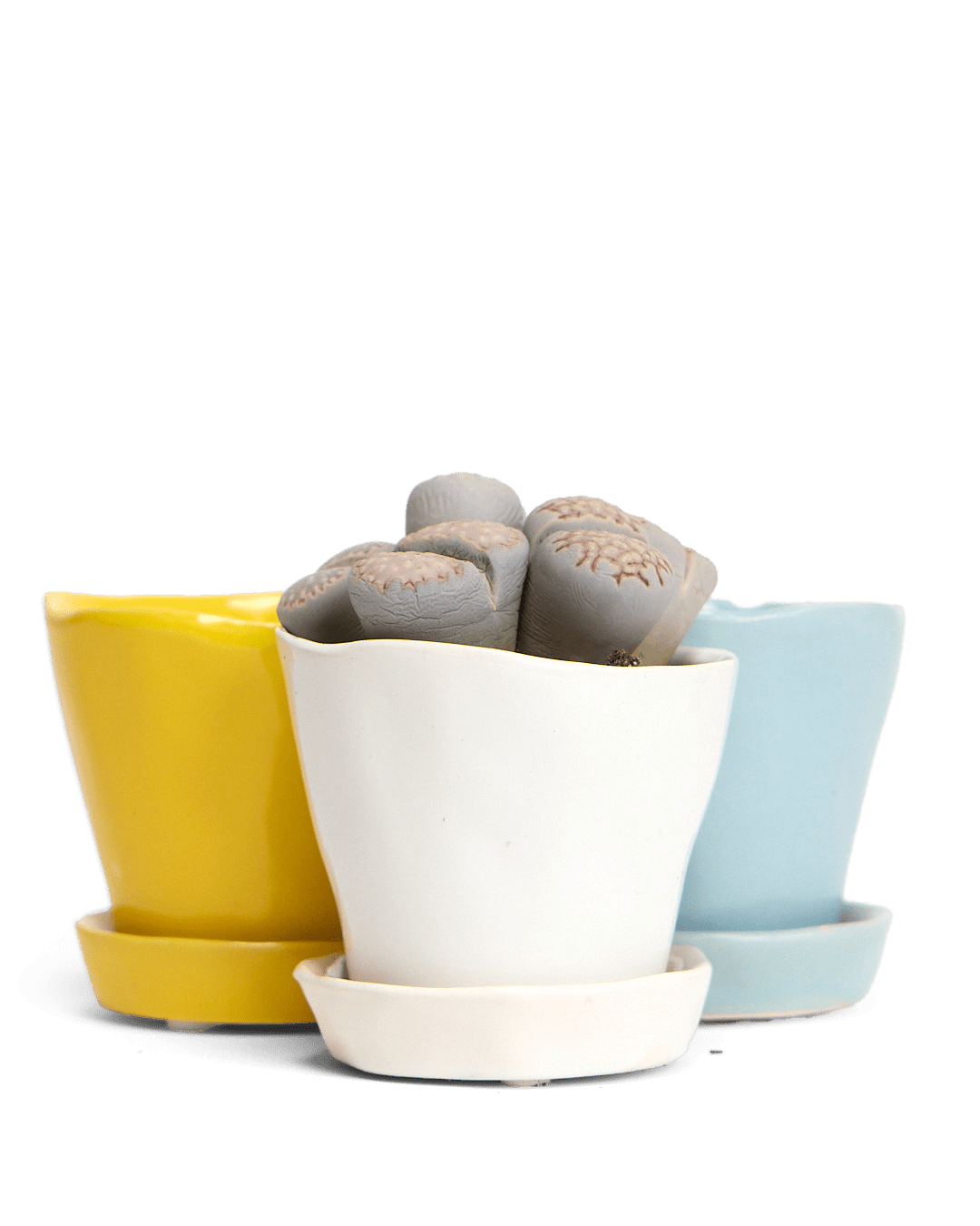 Tika Ceramic Pot & Saucer Set With Drainage - Chive Ceramics Studio - Pots - Chive Ceramics Studio