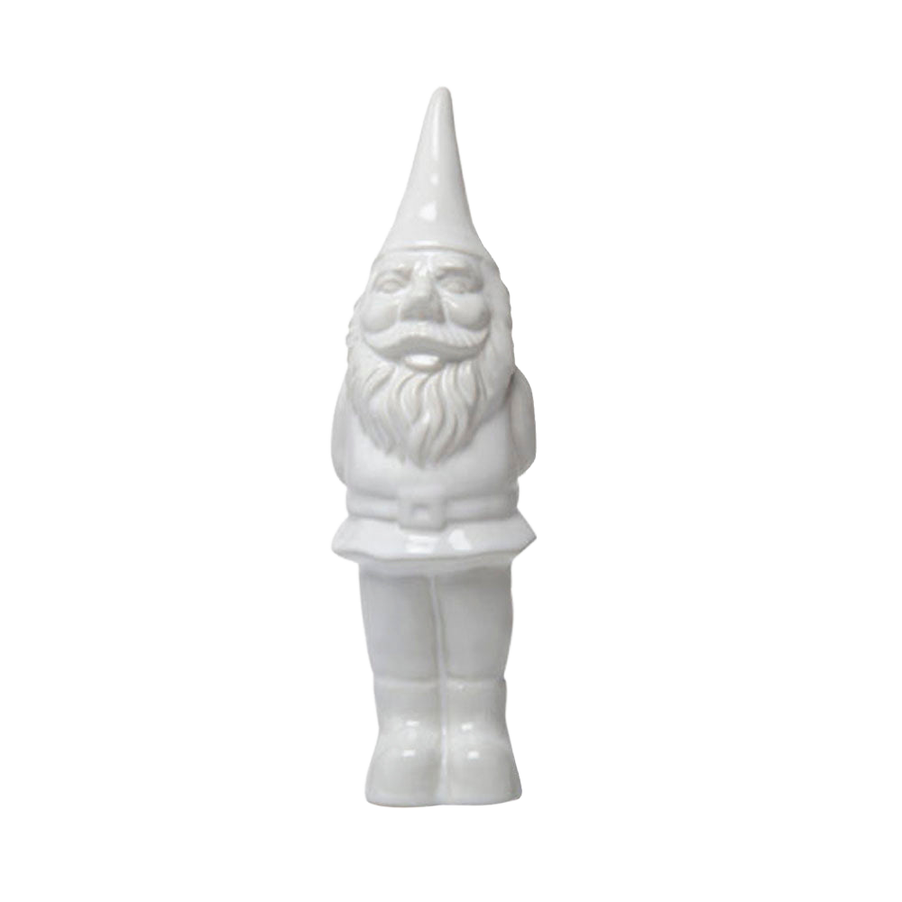 White ceramic gnome figurine — handmade by Chive Studio Toronto