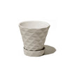 Diamond Porcelain Modern Indoor Plant Pot With Saucer