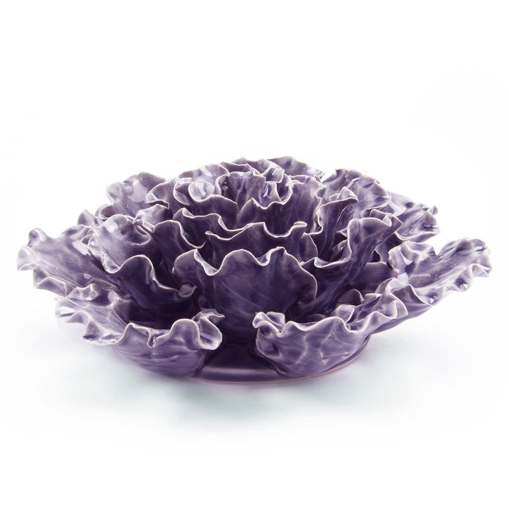 Ceramic Flower Wall Art Lettuce Lilac XL