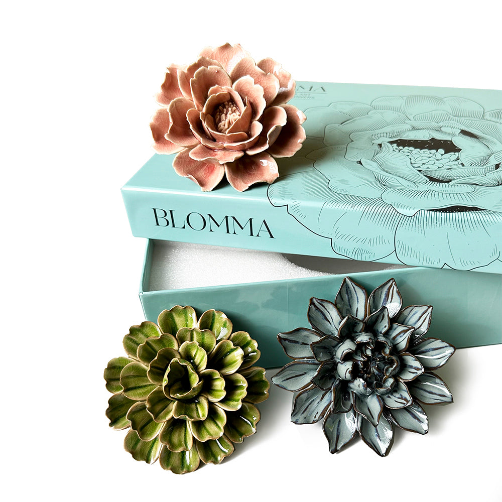 Ceramic Flowers With Keyhole For Hanging On Walls Box Sets