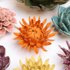 Ceramic Flower Wall Art Mum Orange 11