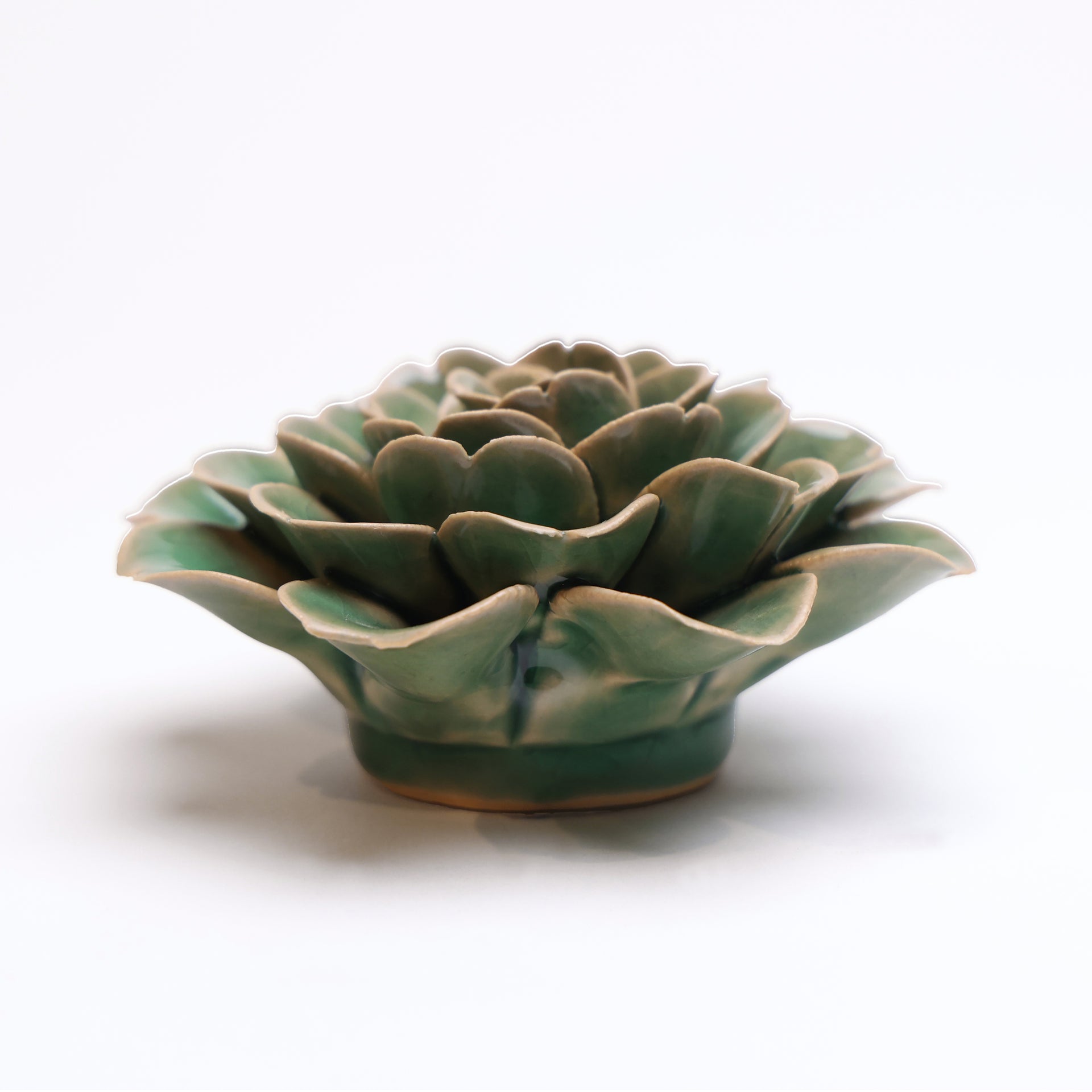 Ceramic Flower Wall Art Pastel Green Flower Chive Ceramics Studio