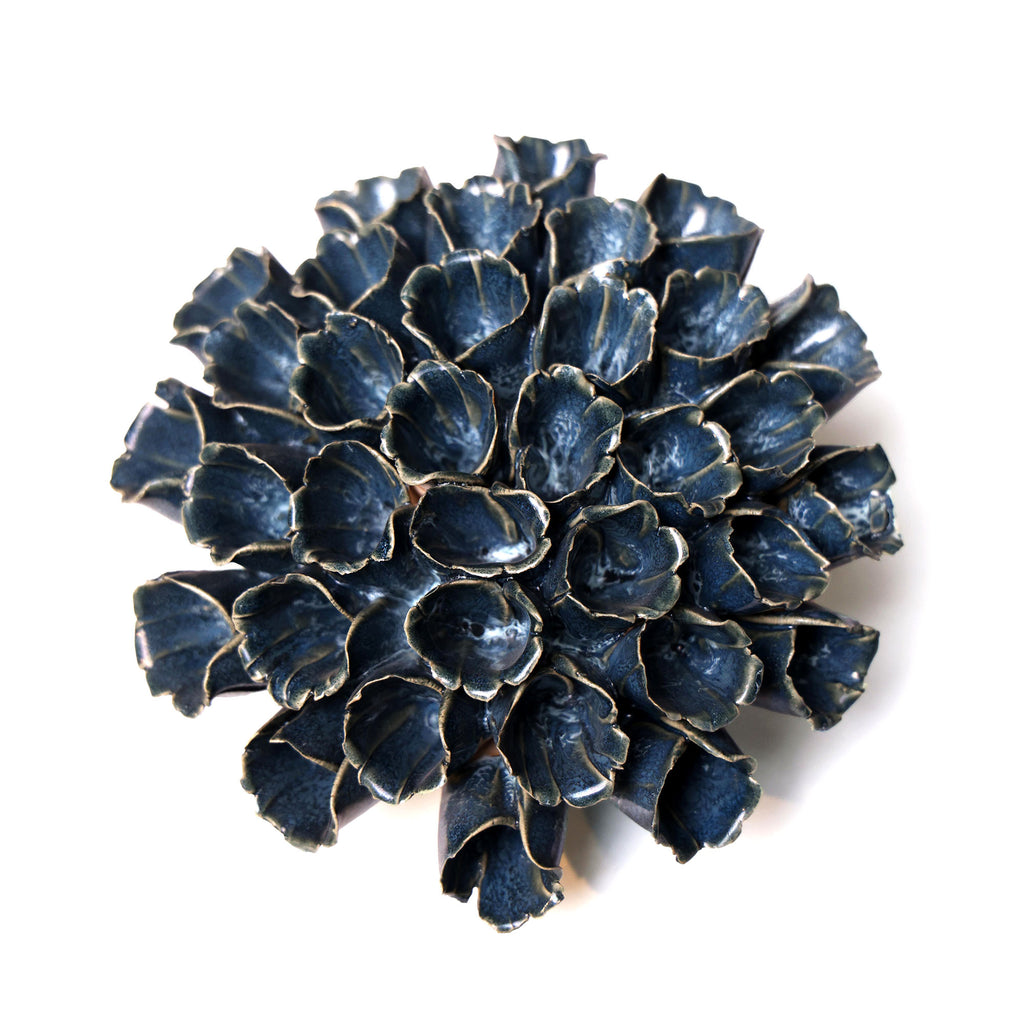 Ceramic Flower Wall Art Polyp Blue 6