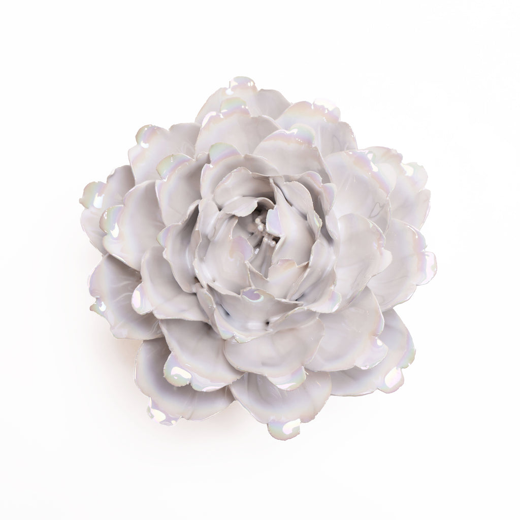 Ceramic Flower Wall Art Pearl Zinnea