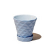 Diamond Porcelain Modern Indoor Plant Pot With Saucer